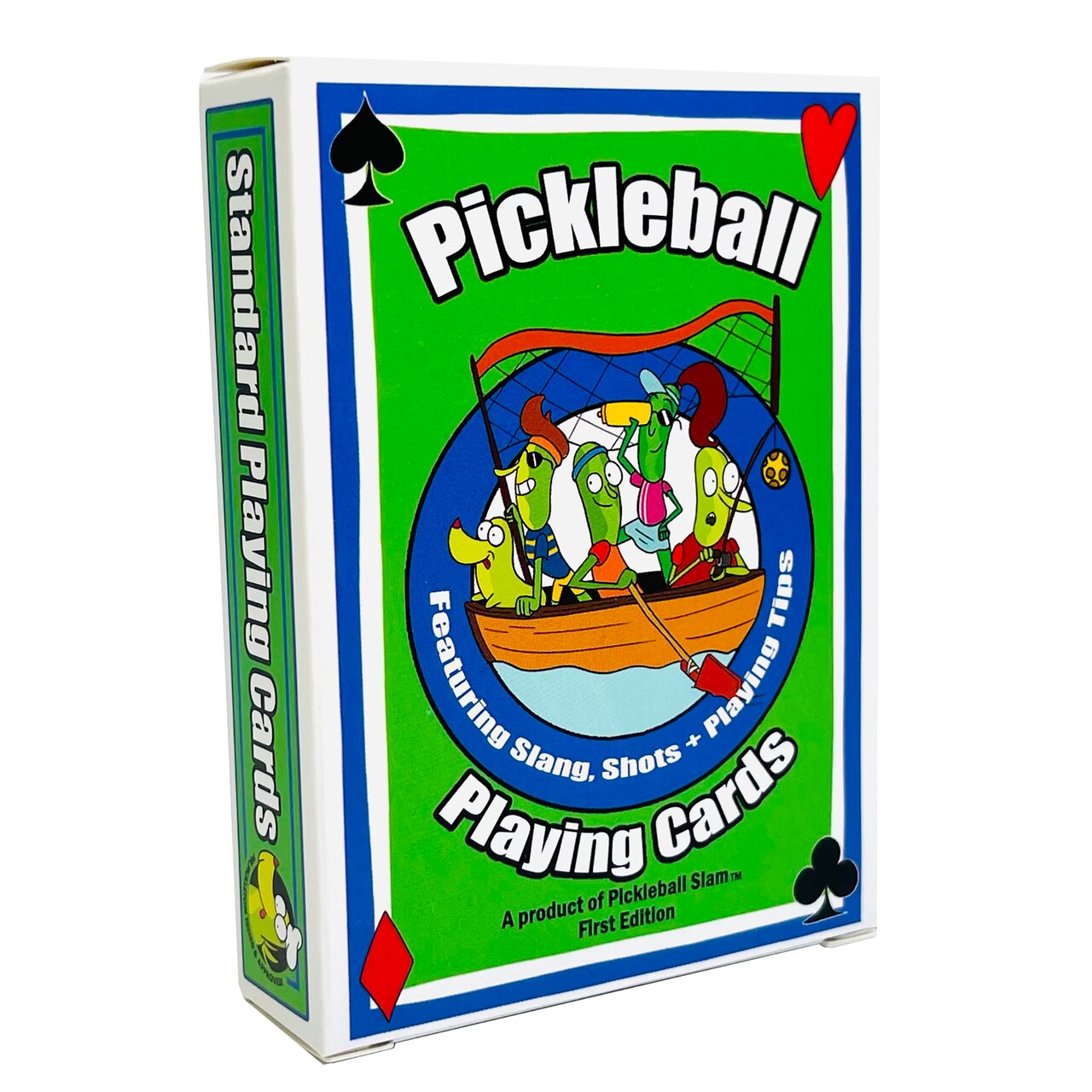 Pickleball Slam: Playing Cards - Classic Deck Featuring Slang, Shots & Playing Tips, 52 Standard Cards For Various Games, Fun Cartoon Illustrations